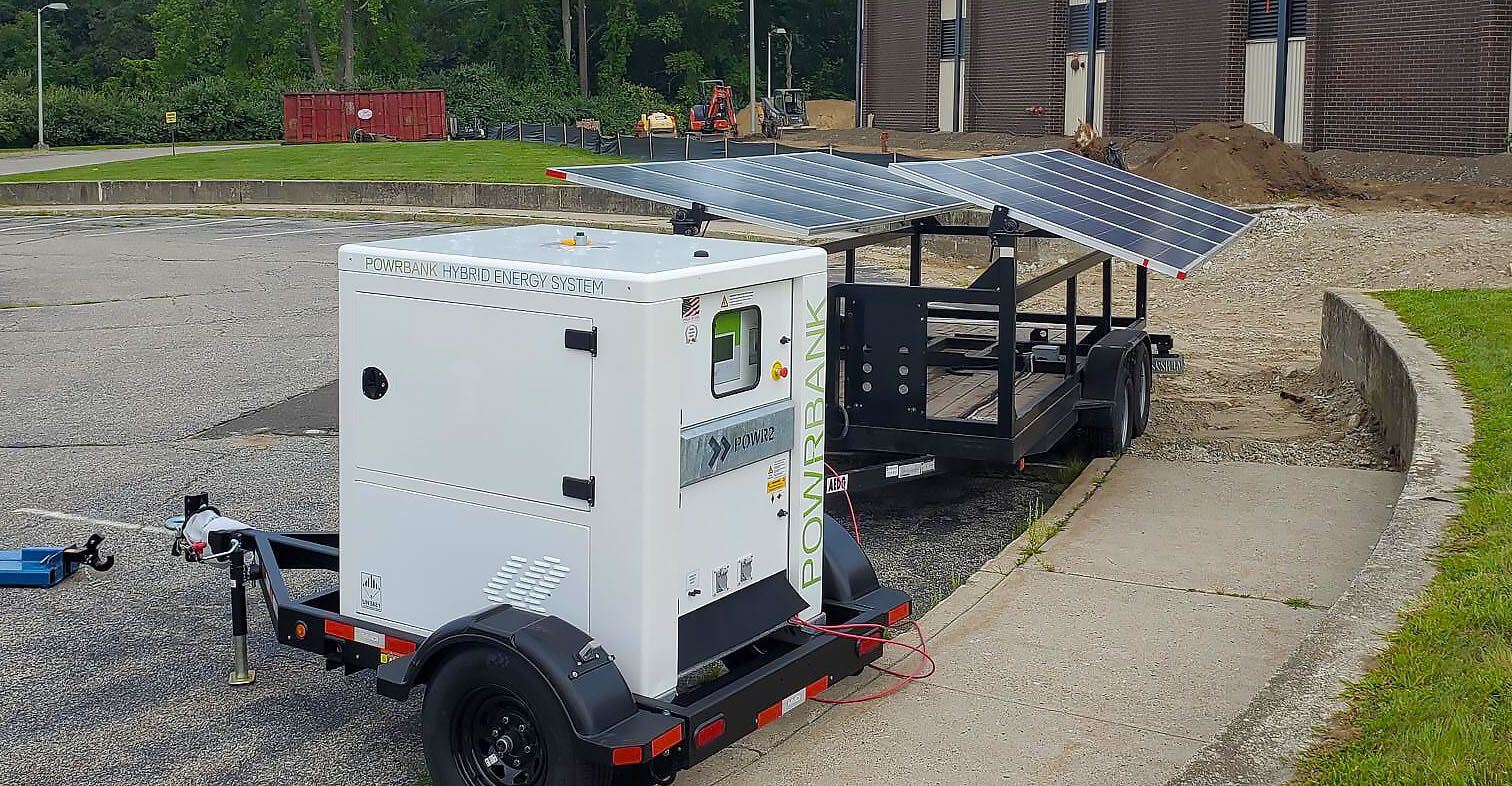 POWRBANK Energy Storage Connected To A Renewable Source (Solar Panels)