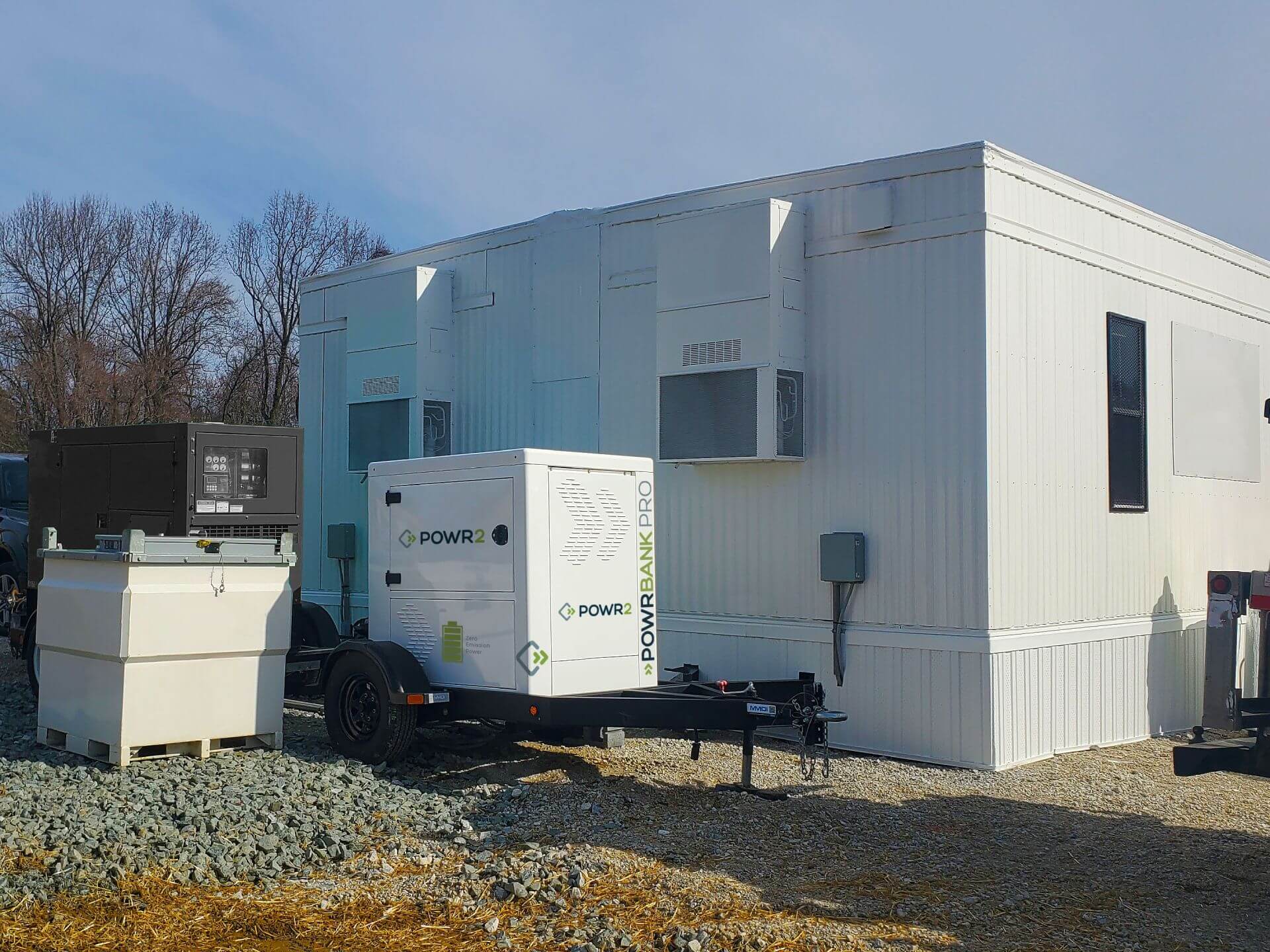 Silent POWRBANK Energy Storage System With Office Trailers