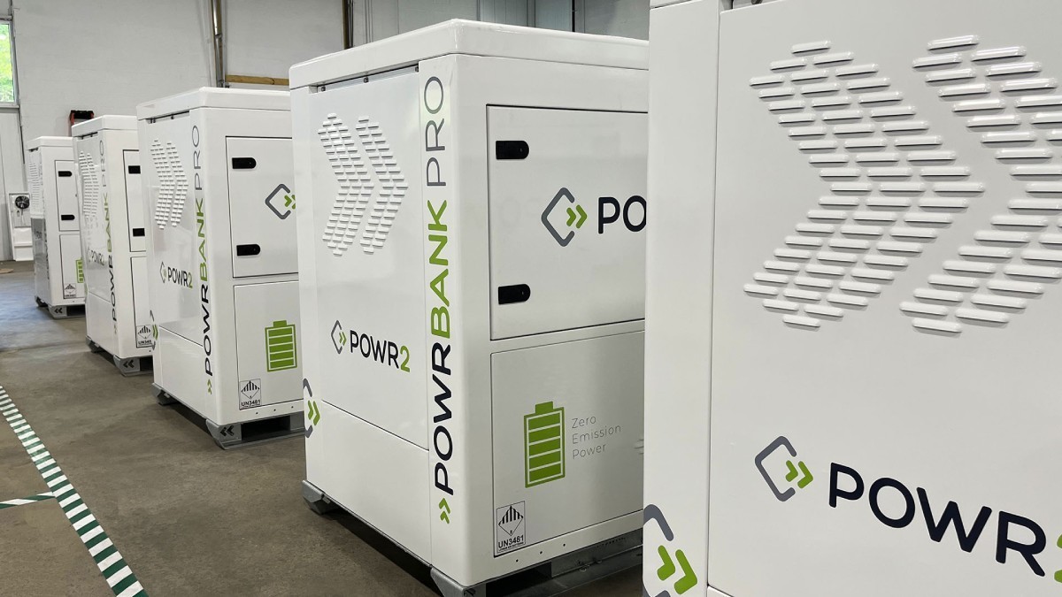 POWRBANK Energy Storage Systems lined up