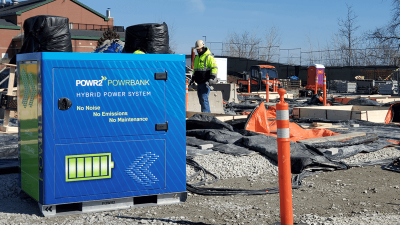 POWRBANK Energy Storage System In A Construction Site
