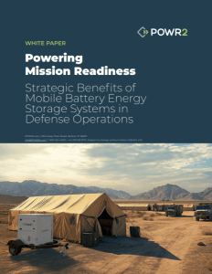 Discover the benefits of mobile battery energy storage systems in defense operations.
