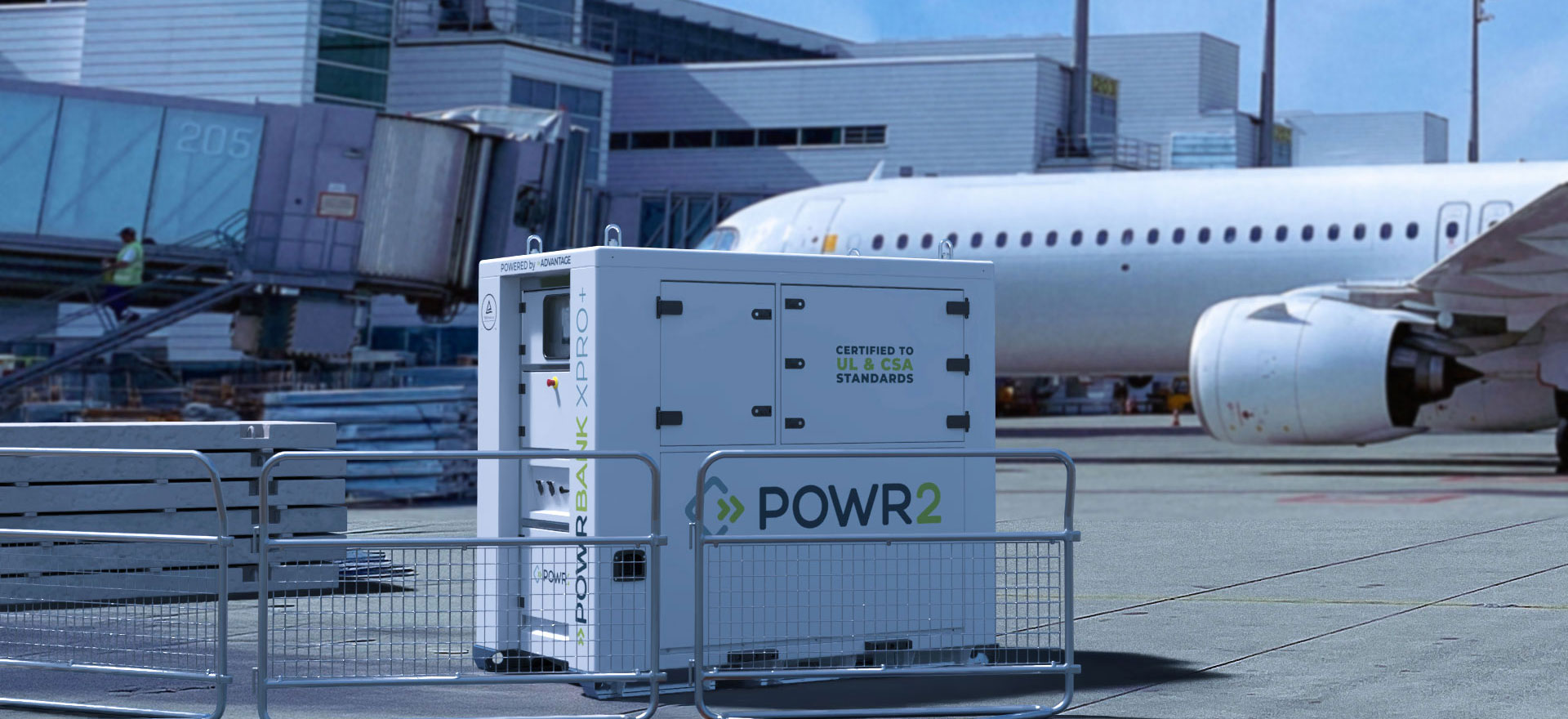 Certified to UL & CSA Standards POWRBANK XPRO+ BESS powering airport construction